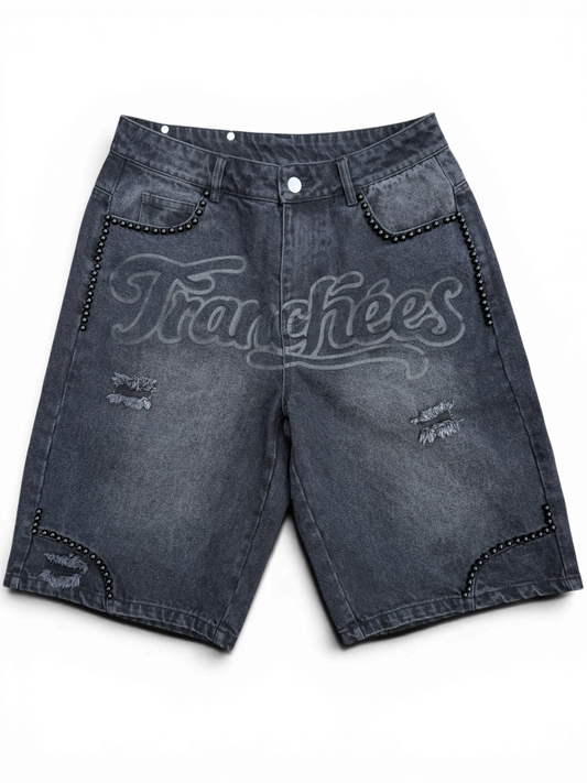 Triple Black Denim Jorts