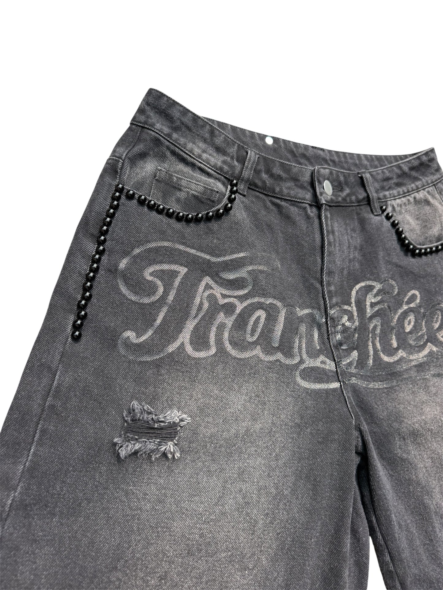 Triple Black Denim Jorts