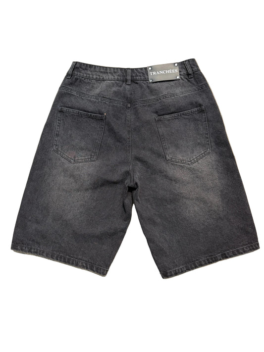 Triple Black Denim Jorts